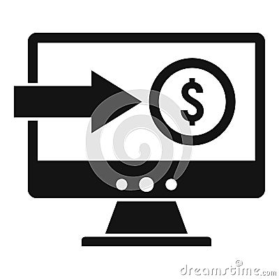 Take online loan icon, simple style Vector Illustration