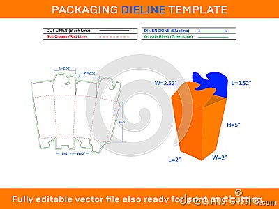 Take-out Box, Cut File Box, Party Favour Box Die line Template Vector Illustration