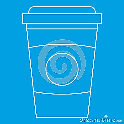 Take out coffee cup icon, outline style Vector Illustration