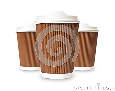 Take-out coffee in thermo cup. Stock Photo