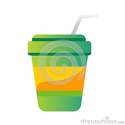 Take out drink cup vector illustration. Vector Illustration