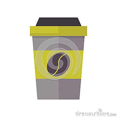 Take out drink cup vector illustration. Vector Illustration