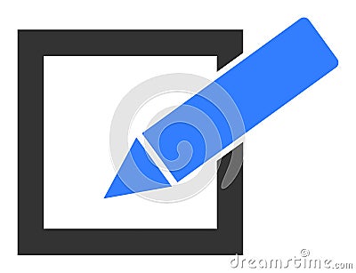 Flat Vector Take a Poll Icon Stock Photo