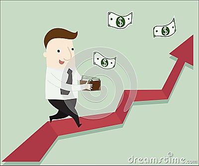 Take a profit from passive income Vector Illustration