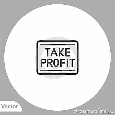 Take profit vector icon sign symbol Vector Illustration