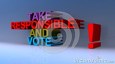 Take responsible and vote on blue Stock Photo