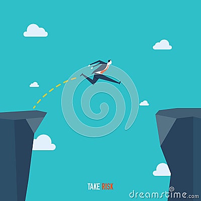 Take risk concept. Vector illustration decorative design Vector Illustration