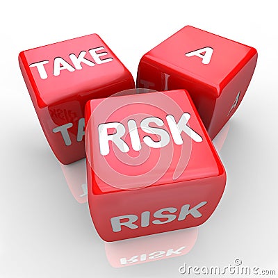 Take a Risk - Roll the Dice Stock Photo