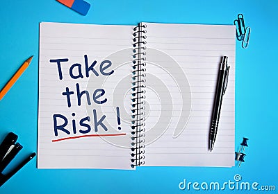 Take the Risk word Stock Photo