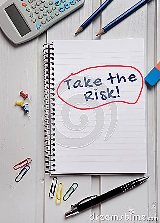 Take the Risk word Stock Photo