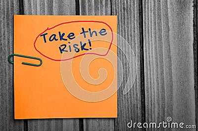 Take the risk word Stock Photo