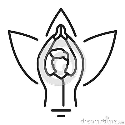 Take some exercise black line icon. Physical activity. Doing sport. Training. Pictogram for web page, mobile app, promo. UI UX GUI Stock Photo