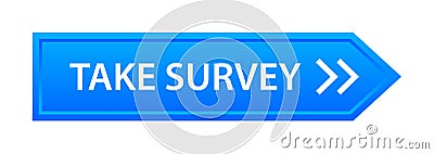 Take survey button Vector Illustration