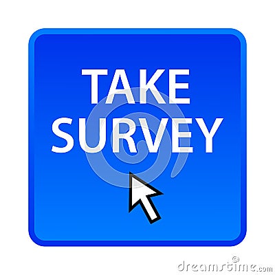 Take survey button Vector Illustration