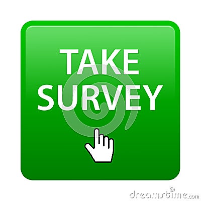 Take survey button Vector Illustration