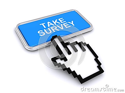 Take survey button Stock Photo