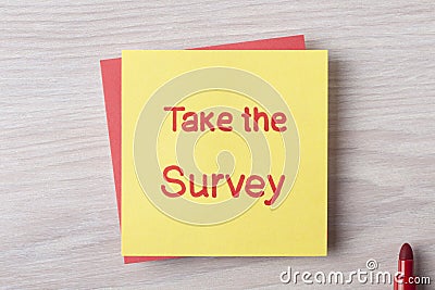 Take the Survey Stock Photo