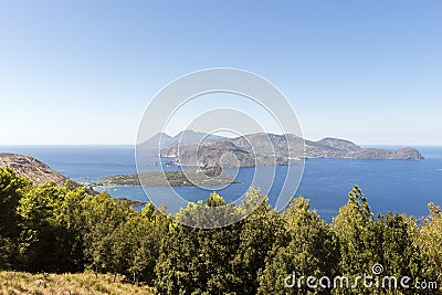 Seascapes of The Vulcano Island (Aeolian Islands) in Lipari, Messina Province, Sicily, Italy. Stock Photo