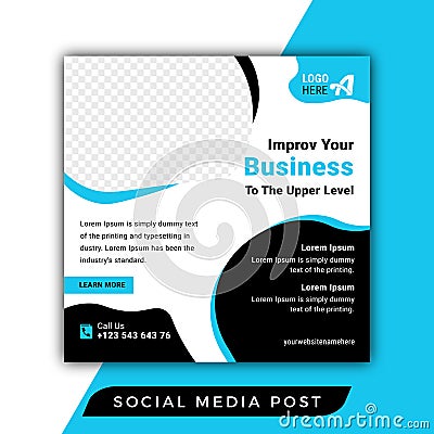 take your business next level social media post template Stock Photo