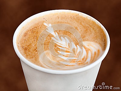 Takeaway Cappuccino Stock Photo