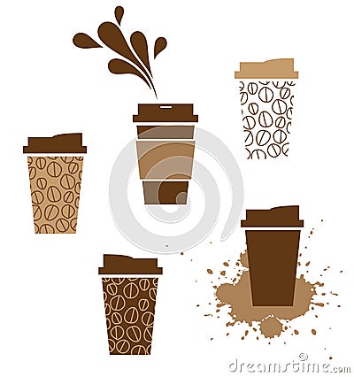 Takeaway coffee cup Vector Illustration