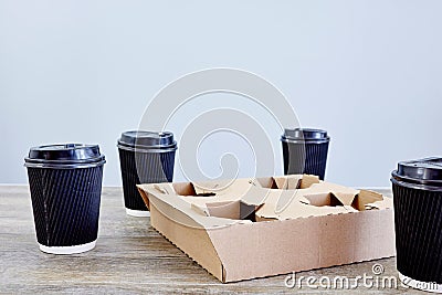 Takeaway Coffee Holder Stock Photo