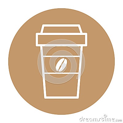 Takeaway paper coffee cup icon. color icon Stock Photo