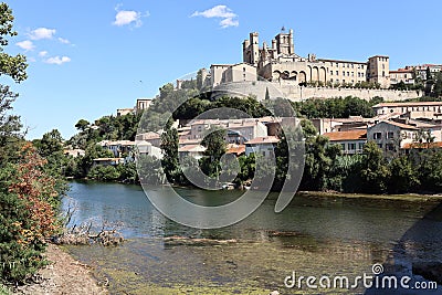 Beziers Cathedral France Stock Photo