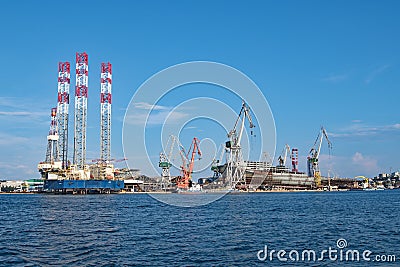 Pula shipping yard, Croatia. Editorial Stock Photo