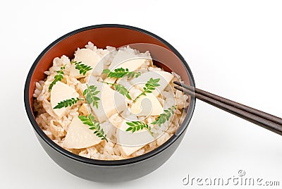 Takenoko-gohan Stock Photo