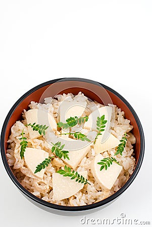 Takenoko-gohan Stock Photo