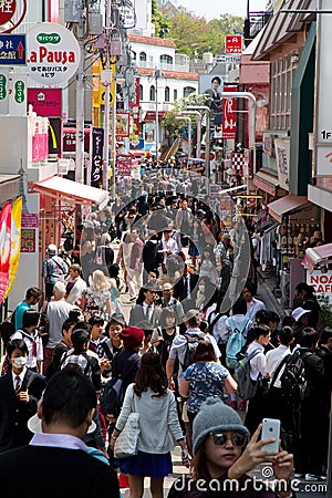 Takeshita Street Takeshita Dori in Harajuku Editorial Stock Photo