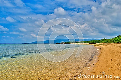 Taketomi island beach in Japan Stock Photo