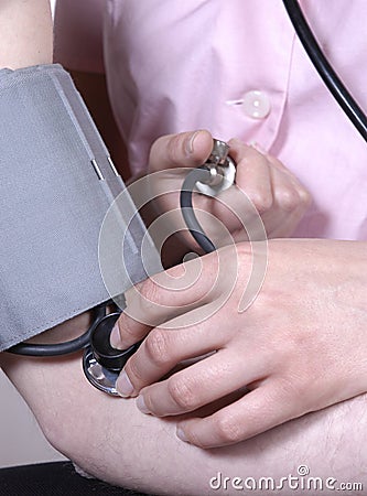 Taking blood pressure Stock Photo