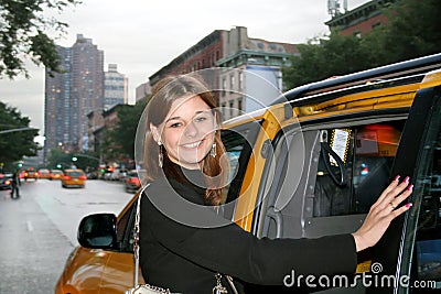 Taking the Cab. Stock Photo