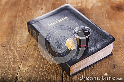 Taking Communion Stock Photo