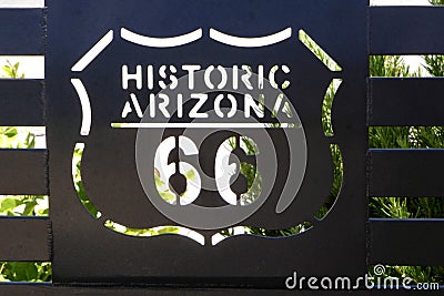 Taking It Easy Route 66 Sign. Winslow, Arizona, USA. June 12, 2014. Editorial Stock Photo