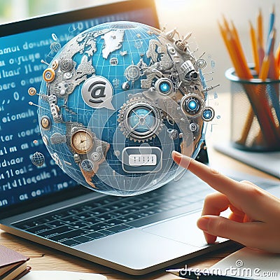 Taking a language class Learning a new language or improvin l Stock Photo