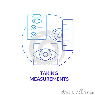Taking measurements gradient concept icon Vector Illustration