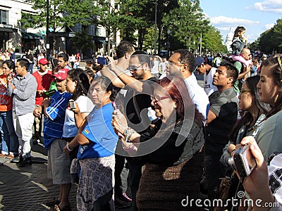 Taking Photos at the Festival Editorial Stock Photo