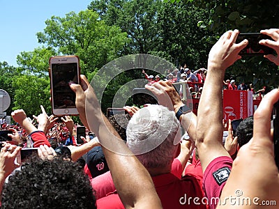 Taking Photos of the Washington Capitals Victory Parade Editorial Stock Photo