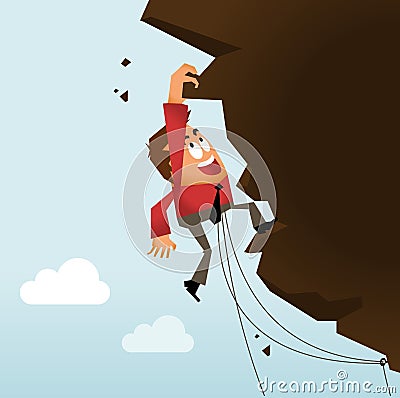 Taking Risk and Hard Work Vector Illustration