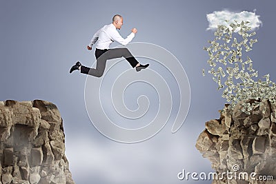 Taking Risk to Pursue Wealth Stock Photo