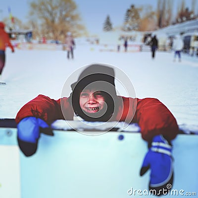 Taking a short break after skating Stock Photo