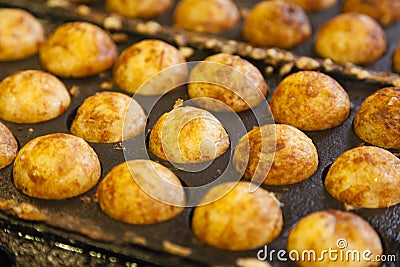 Takoyaki - Octopus ball, a popular Japanese street food Stock Photo