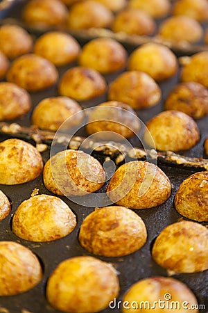 Takoyaki - Octopus ball, a popular Japanese street food Stock Photo