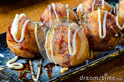 Takoyaki Octopus Balls Stock Photo