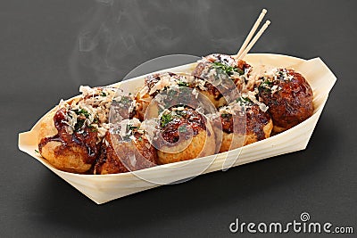 Takoyaki, octopus balls, japanese food Stock Photo