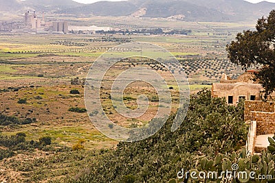 Welcome to tunisia : Takrouna Stock Photo