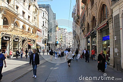 Istanbul, Turkey Taksim street Editorial Stock Photo